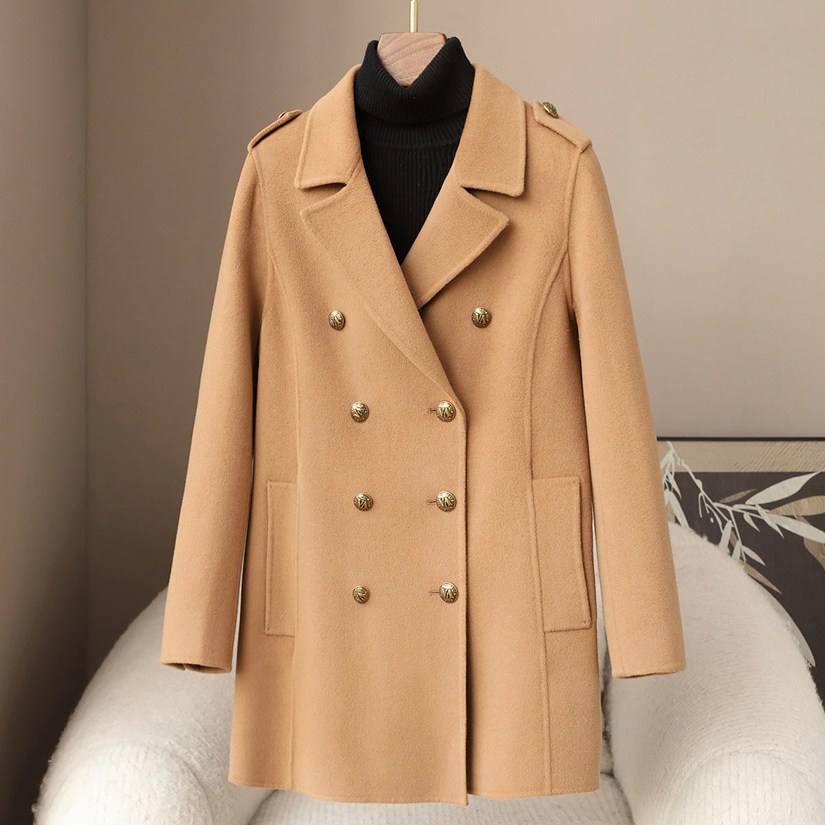 Elegant Soft Women’s Wool Cashmere Coat