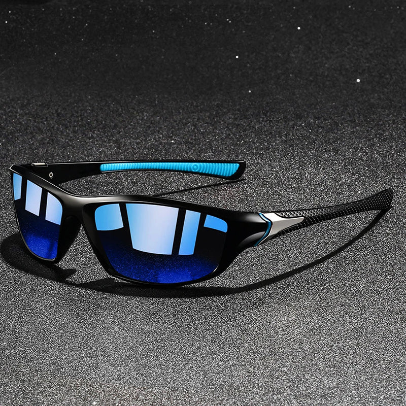 Wrap Around Sport Sunglasses with Mirrored Lenses