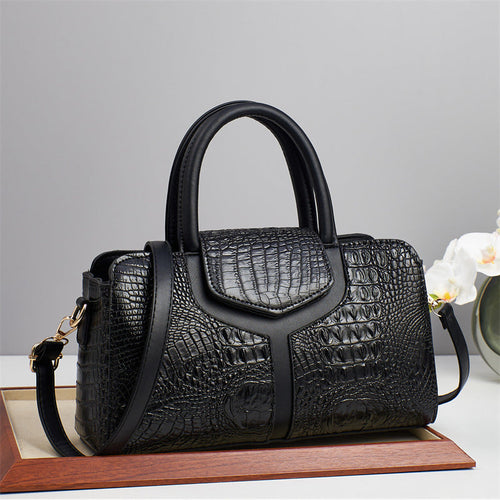 Boxy Top-Handle Bag with Textured Finish