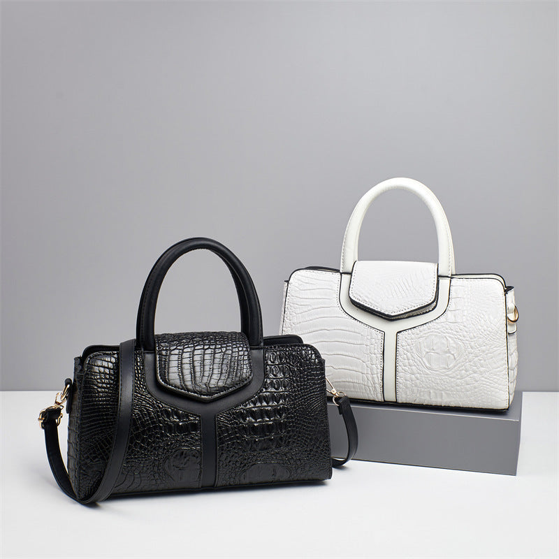 Boxy Top-Handle Bag with Textured Finish