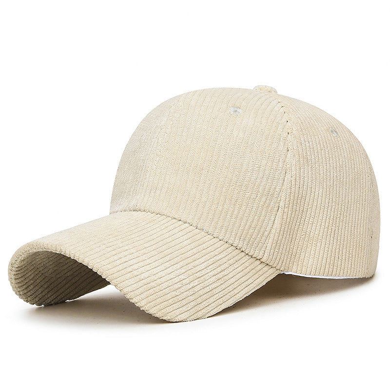Corduroy Baseball Cap with Adjustable Strap