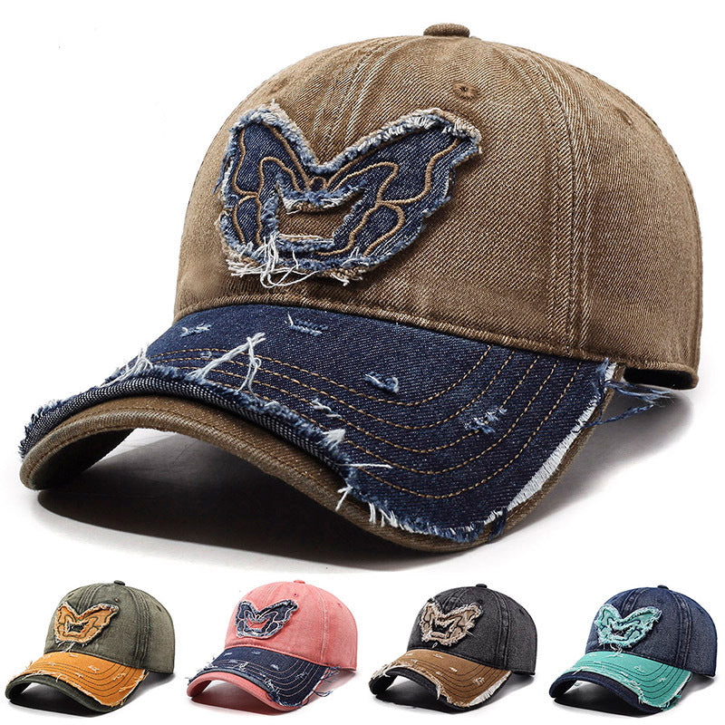 Retro Wings Denim Baseball Cap