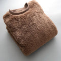 Relaxed Warm Textured Fleece Pullover