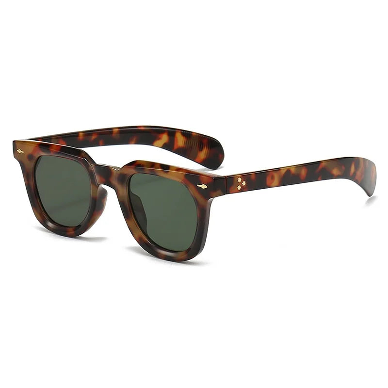 Retro Square Sunglasses with Thick Frames