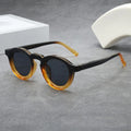 Round Frame Sunglasses with Color-Tinted Lenses