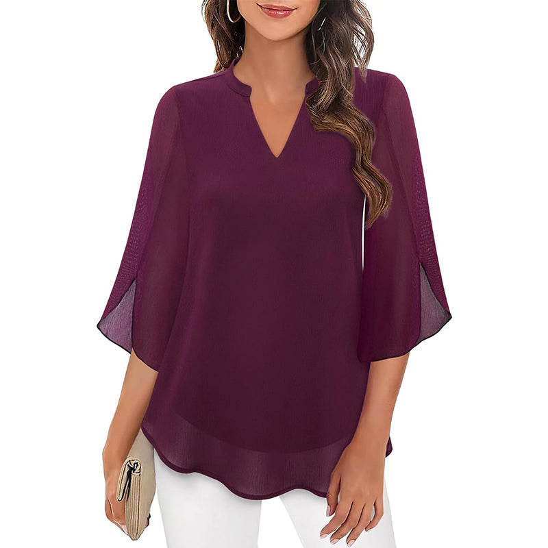 Sofia Amoretti Chiffon Flowing Blouse