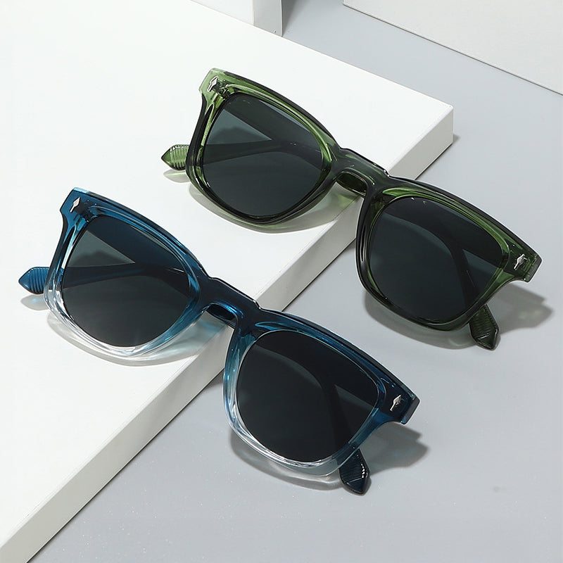 Square Frame Sunglasses with Tinted Lenses