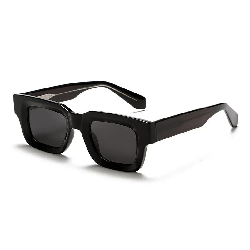 Thick Square Sunglasses with Boxy Frame