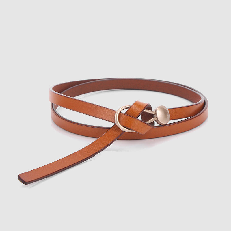 Valentina Rossi Slim Belt with Metal Hook