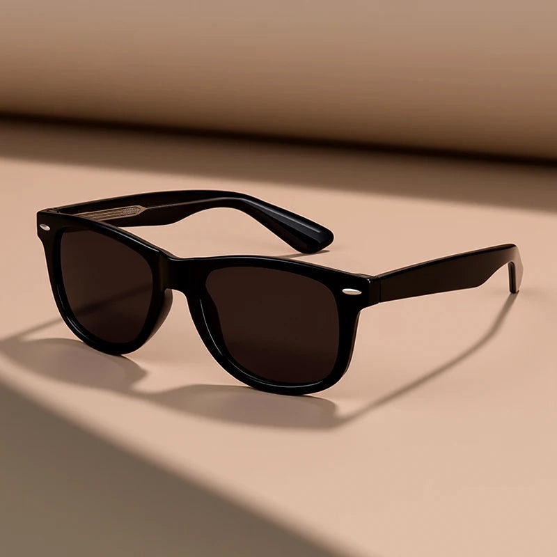 Vintage Square Sunglasses with Polarized Lenses