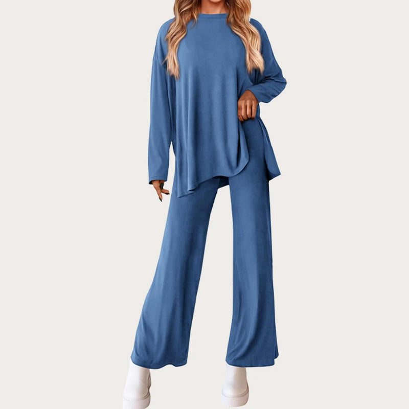 Women’s Lounge Set with Long Sleeve Top and Pants
