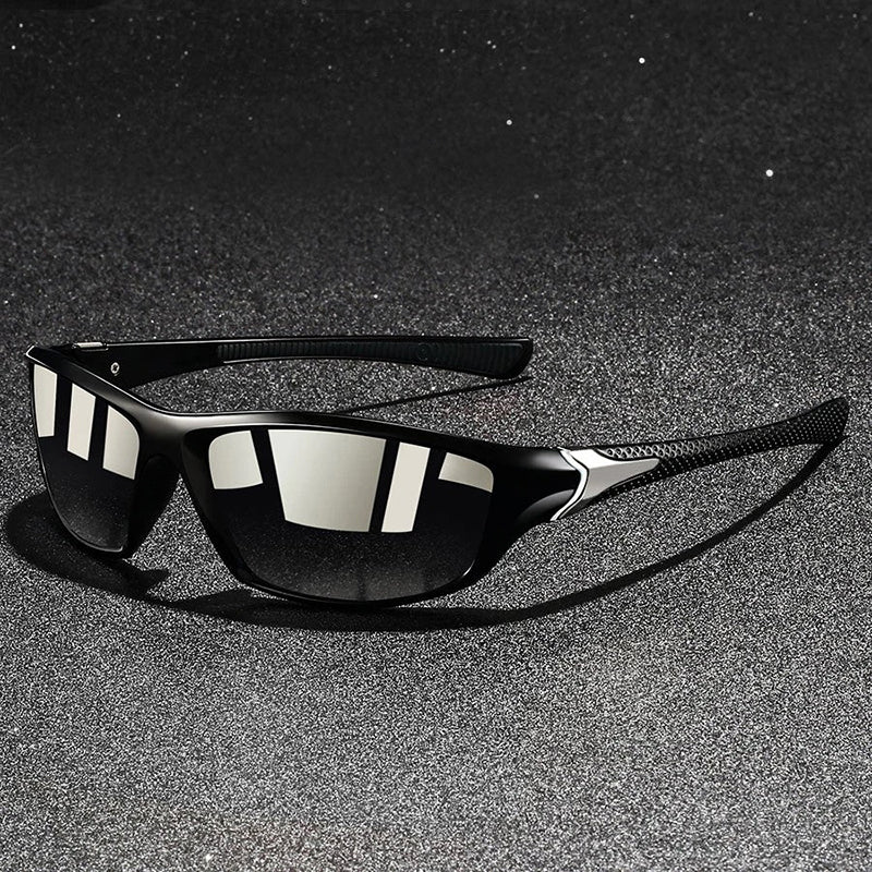 Wrap Around Sport Sunglasses with Mirrored Lenses