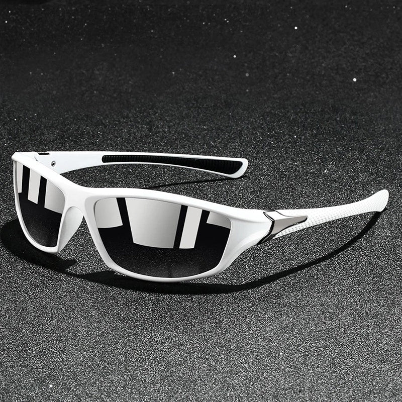 Wrap Around Sport Sunglasses with Mirrored Lenses